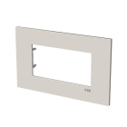 ABB - Frame 1-gang / 4-modules ABB logo Noble Dune Z2474.1 DN PLACCA ACCIAIO DUNA 4M.