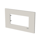 ABB - Frame 1-gang / 4-modules ABB logo Noble Dune Z2474.1 DN PLACCA ACCIAIO DUNA 4M.