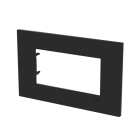 ABB - Frame 1-gang / 4-modules ABB logo Noble Soft Black Z2474.1 NS PLACCA ACCIAIO NERO 4M.
