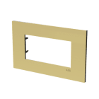 ABB - Frame 1-gang/4-modules ABB logo Noble Oro Opaco Z2474.1 OM Placca 4M Z0410OM