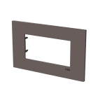 ABB - Frame 1-gang/4-modules ABB logo Noble Taupe Z2474.1 TP PLACCA ACCIAIO TAUPE 4M. Z0410TP