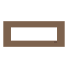 ABB - Frame 1-gang/7-modules ABB logo Noble Mocha Z2777.1 MO PLACCA ACCIAIO MOKA 7M.