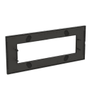 ABB - Frame 1-gang / 7-modules ABB logo Noble Soft Black Z2777.1 NS PLACCA ACCIAIO NERO 7M.