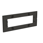 ABB - Frame 1-gang / 7-modules ABB logo Noble Soft Black Z2777.1 NS PLACCA ACCIAIO NERO 7M. Z0710NS