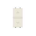 ABB - Controllo cieco a pulsante - 1M - Bianco totale N2144 BB - Pulsante tapparella senza interblocco.