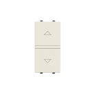 ABB - Controllo cieco a pulsante - 1M - Bianco totale N2144 BB - Pulsante tapparella senza interblocco.