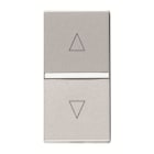 ABB - Controllo cieco a pulsante - 1M - Argento Pulsante tapparella senza interruttore - N2144 PL - PULS.TE TAPP.SENZA INTERBL.