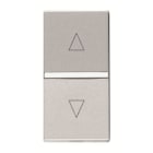 ABB - Controllo cieco a pulsante - 1M - Argento Pulsante tapparella senza interruttore - N2144 PL - PULS.TE TAPP.SENZA INTERBL.