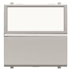 ABB - Push-button with label holder - 2M - Silver N2204.8 PL - Pulsante campanello etichetta neutra. Z1040PL