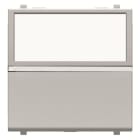 ABB - Push-button with label holder - 2M - Silver N2204.8 PL - Pulsante campanello etichetta neutra.