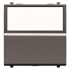 ABB - Push-button with label holder, backlight, 2M, Anthracite - N2204.9 AN PULS.RETROINL. ETICH.NEUTRA Z1041AN