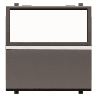 ABB - Push-button with label holder, backlight, 2M, Anthracite - N2204.9 AN PULS.RETROINL. ETICH.NEUTRA