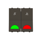 ABB - DND/MUR selector with indicator LED - 2M - Total Anthracite N2244.4 AA - INTER. NO IINTERB.