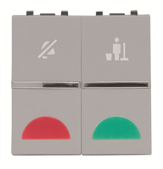 ABB - DND/MUR selector with indicator LED - 2M - Silver N2244.4 PL - INTER. NO IINTERB. Z1070PL