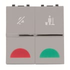 ABB - DND/MUR selector with indicator LED - 2M - Silver N2244.4 PL - INTER. NO IINTERB. Z1070PL