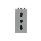 ABB - Socket outlet IT P17/11 16/10A - 1M - Silver N2133 PL - PRESA DI CORR. IT BIV. 10/16A
