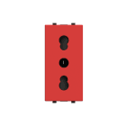 ABB - Presa di corrente IT P17/11 16/10A - 1M - Rosso RJ N2133 Biv. 10/16A