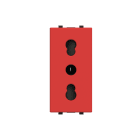 ABB - Presa di corrente IT P17/11 16/10A - 1M - Rosso RJ N2133 Biv. 10/16A