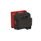 ABB - Presa di corrente Schuko IT/DE Italian P30/17 socket outlet 16/10A - 2M - Red N2233 RJ