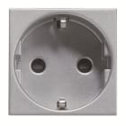 ABB - Socket outlet Schuko 2M Silver N2288 PL PRESA DI CORR. SCHUKO DE Z1110PL