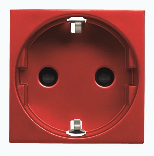 ABB - Presa di corrente Schuko - 2M - Rosso N2288 RJ - Presa di corrente Schuko DE.