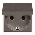 ABB - Presa di corrente Schuko con coperchio - 2M - Antracite N2288.1 AN - Presa di corrente Schuko da incasso.