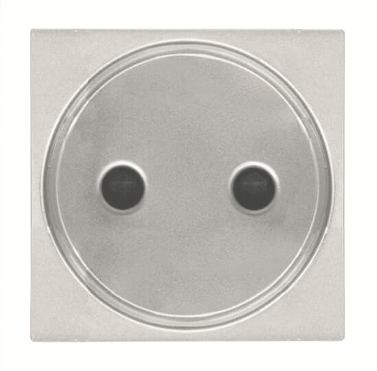 ABB - European unearthed socket outlet 2P - 2M - Silver N2203 PL - Presa di corrente doppio isolamento.
