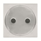 ABB - European unearthed socket outlet 2P - 2M - Silver N2203 PL - Presa di corrente doppio isolamento.