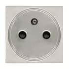 ABB - Socket outlet French/Earth-pin - 2M - Silver N2287 PL - PRESA DI CORR. SCHUKO FRANC.
