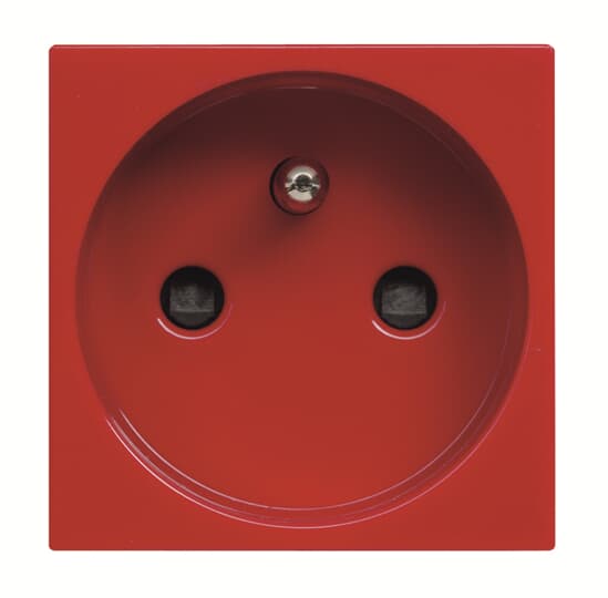 ABB - Presa di corrente Schuko francese con pin di terra - 2M - Rosso N2287 RJ - Presa di corrente Schuko francese.