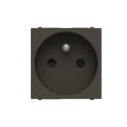 ABB - Presa di corrente Schuko francese con terra a vite senza viti - 2M - Antracite N2287.6 AN.