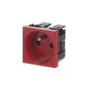 ABB - Presa di corrente Schuko francese con terra a vite senza viti - 2M - Rosso N2287.6 RJ.