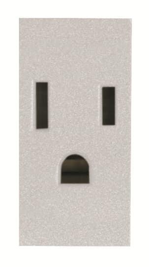 ABB - Presa di corrente americana NEMA 5-15R - 1M - Argento N2128 PL