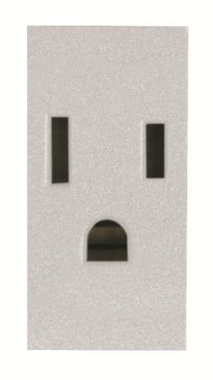 ABB - Presa di corrente americana NEMA 5-15R - 1M - Argento N2128 PL