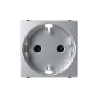 ABB - Presa di corrente Schuko a morsetto senza viti - 2M - Argento N2288.6 PL - Schuko presa di corrente diretta. Z1119PL