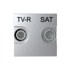 ABB - Presa TV-R/SAT terminale N2251.3 PL - 2M - Silver.