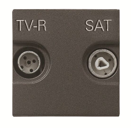 ABB - TV-R/SAT loop-through outlet - 2M - Anthracite N2251.8 AN - PRESA TV-R/SAT PASSANTE.