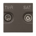 ABB - TV-R/SAT loop-through outlet - 2M - Anthracite N2251.8 AN - PRESA TV-R/SAT PASSANTE.