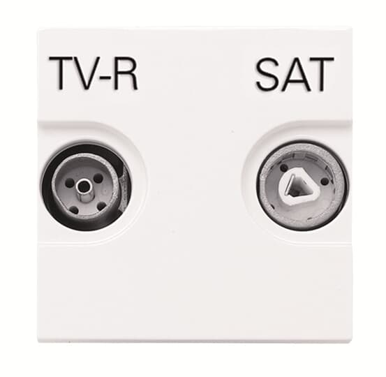 ABB - TV-R/SAT loop-through outlet - 2M - White N2251.8 BL - PRESA PASSANTE