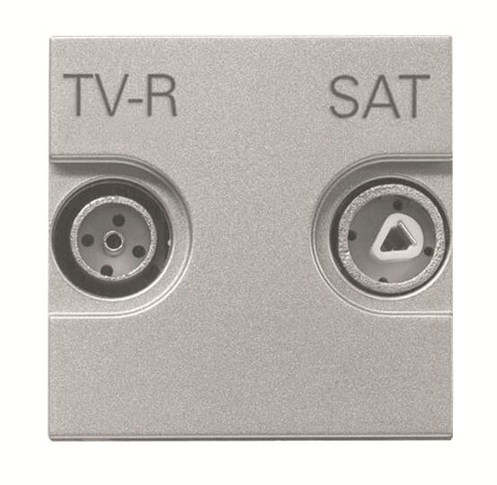 ABB - TV-R/SAT loop-through outlet - 2M - Silver N2251.8 PL - PRESA PASSANTE.