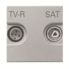 ABB - TV-R/SAT loop-through outlet - 2M - Silver N2251.8 PL - PRESA PASSANTE.