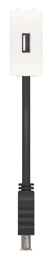 ABB - USB female-female connection unit with cable - 1M - White N2155.91 BL - PRESA USB 2.0 CAVO 1MT