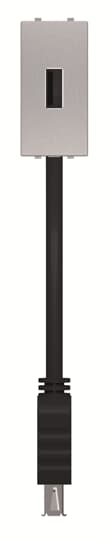 ABB - USB connection unit with cable - 1M - Silver N2155.91 PL PRESA 2.0 CAVO 1MT.