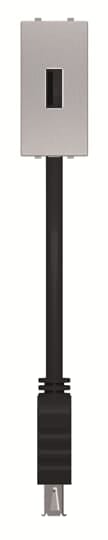 ABB - USB connection unit with cable - 1M - Silver N2155.91 PL PRESA 2.0 CAVO 1MT.