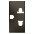 ABB - Presa di corrente Euro-Americana con messa a terra 2P+E - 1M - Antracite N2138 AN