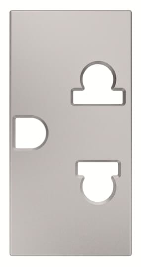 ABB - Presa di corrente Euro-Americana con messa a terra 2P+E - 1M - Argento N2138 PL - Silver.