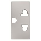 ABB - Presa di corrente Euro-Americana con messa a terra 2P+E - 1M - Argento N2138 PL - Silver.