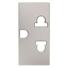 ABB - Presa di corrente Euro-Americana con messa a terra 2P+E - 1M - Argento N2138 PL - Silver.