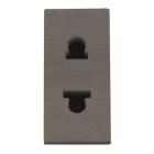 ABB - Presa di corrente Euro-Americana con messa a terra 2P - 1M - Antracite N2135 AN.