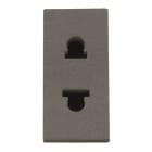 ABB - Presa di corrente Euro-Americana con messa a terra 2P - 1M - Antracite N2135 AN.